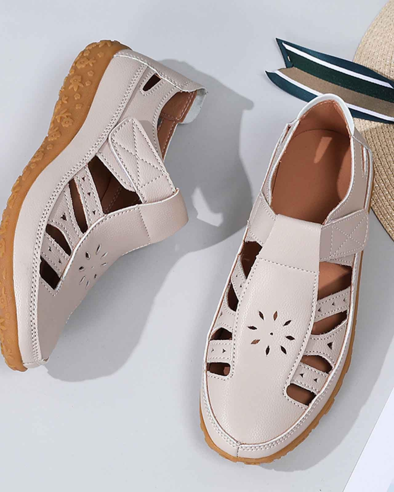 Elodie Sandalias para mujer con punta cerrada – Zapatos de verano ligeros con cortes transpirables