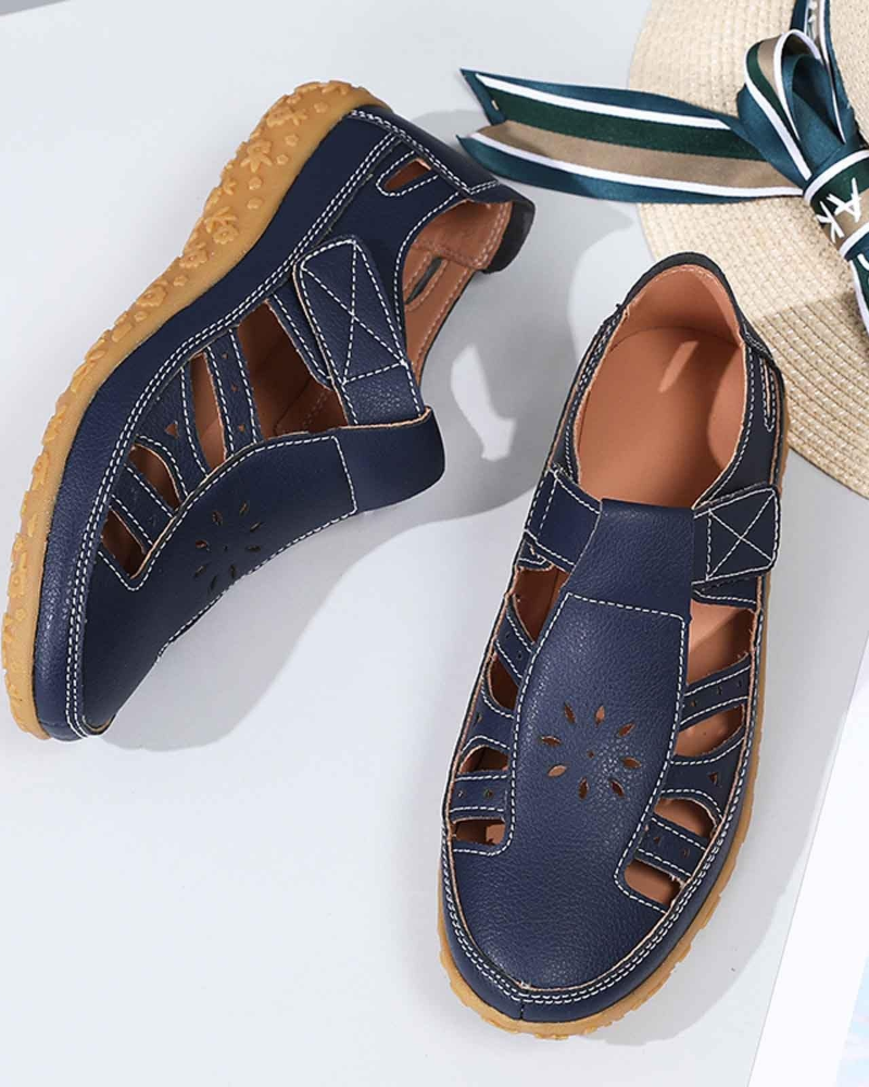 Elodie Sandalias para mujer con punta cerrada – Zapatos de verano ligeros con cortes transpirables