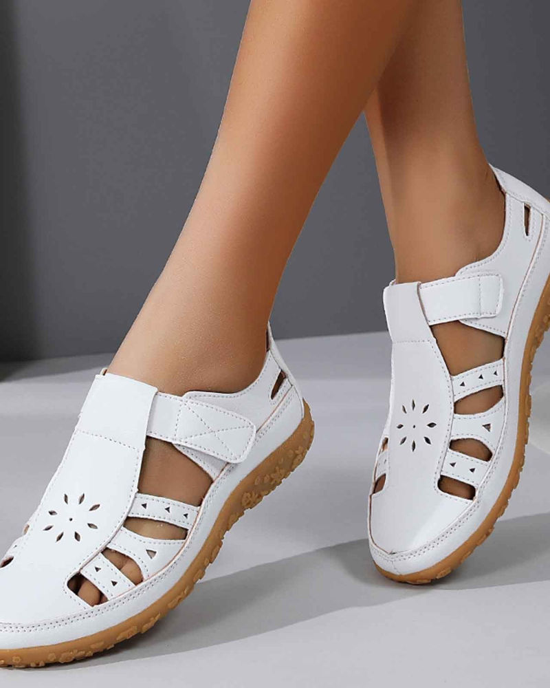 Elodie Sandalias para mujer con punta cerrada – Zapatos de verano ligeros con cortes transpirables