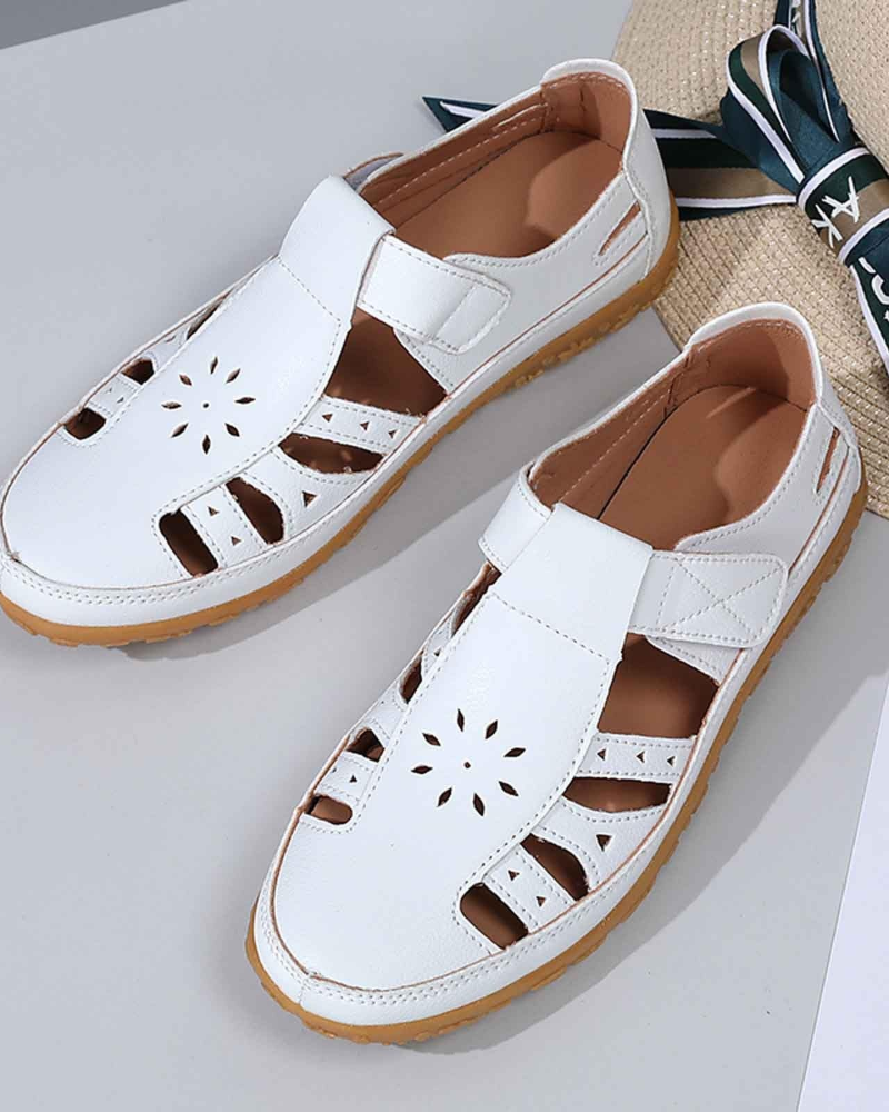 Elodie Sandalias para mujer con punta cerrada – Zapatos de verano ligeros con cortes transpirables