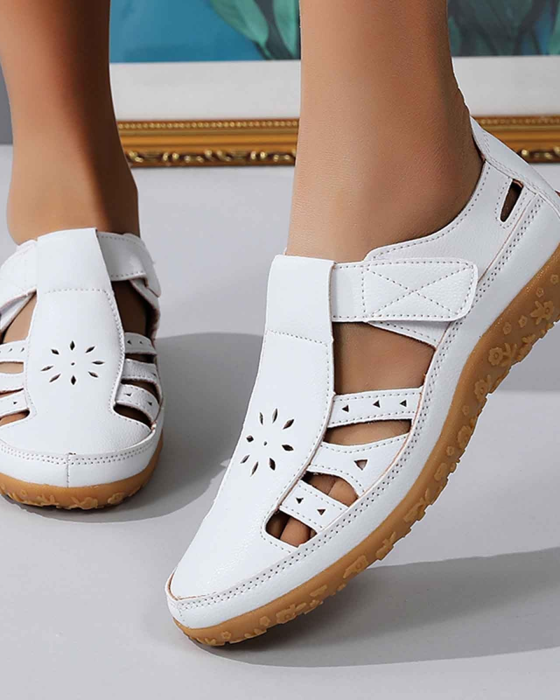 Elodie Sandalias para mujer con punta cerrada – Zapatos de verano ligeros con cortes transpirables