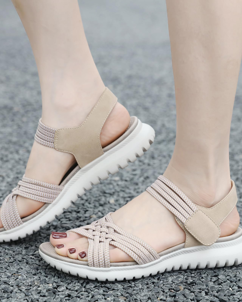 Celine Damen-Wandersandalen – Leichte Outdoor-Sandalen mit Klettverschluss