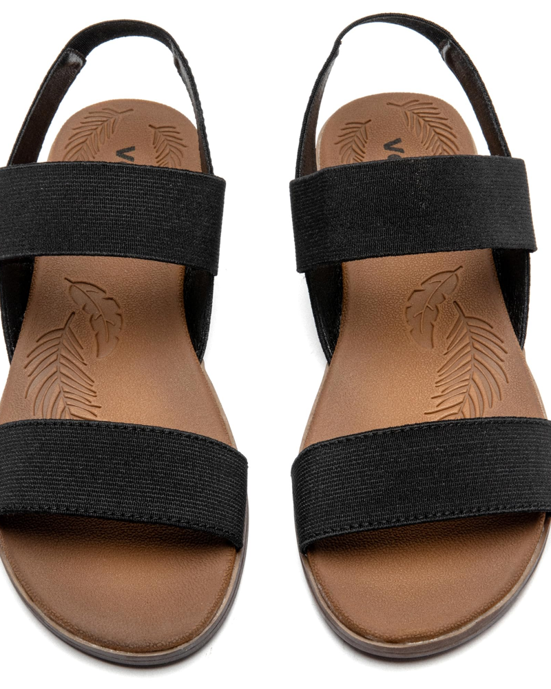Emma Sandales Plates Femme – Sandales d’Été à Bride Élastique à la Cheville