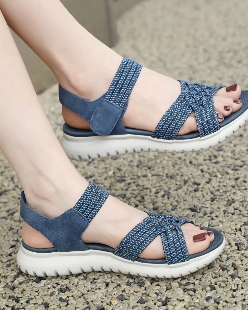 Celine Damen-Wandersandalen – Leichte Outdoor-Sandalen mit Klettverschluss