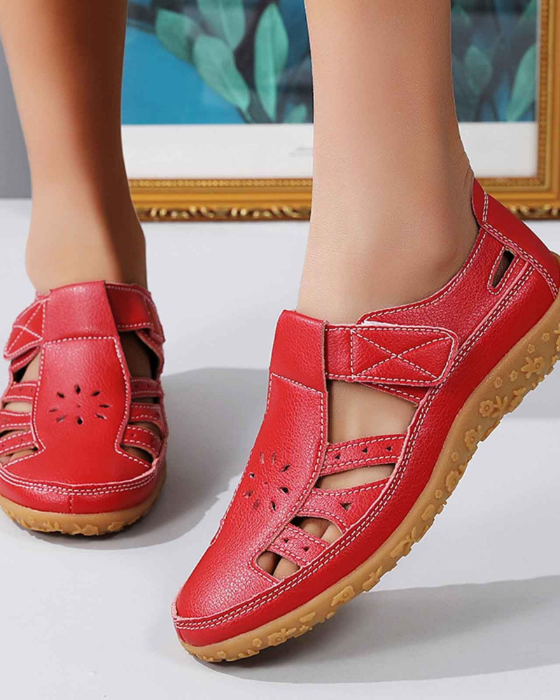 Elodie Sandalias para mujer con punta cerrada – Zapatos de verano ligeros con cortes transpirables