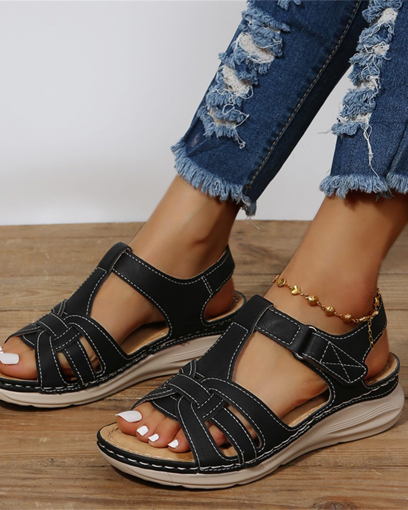 Ainsley Sandales Sport Compensées Femme – Sandales Légères Réglables Confort Été