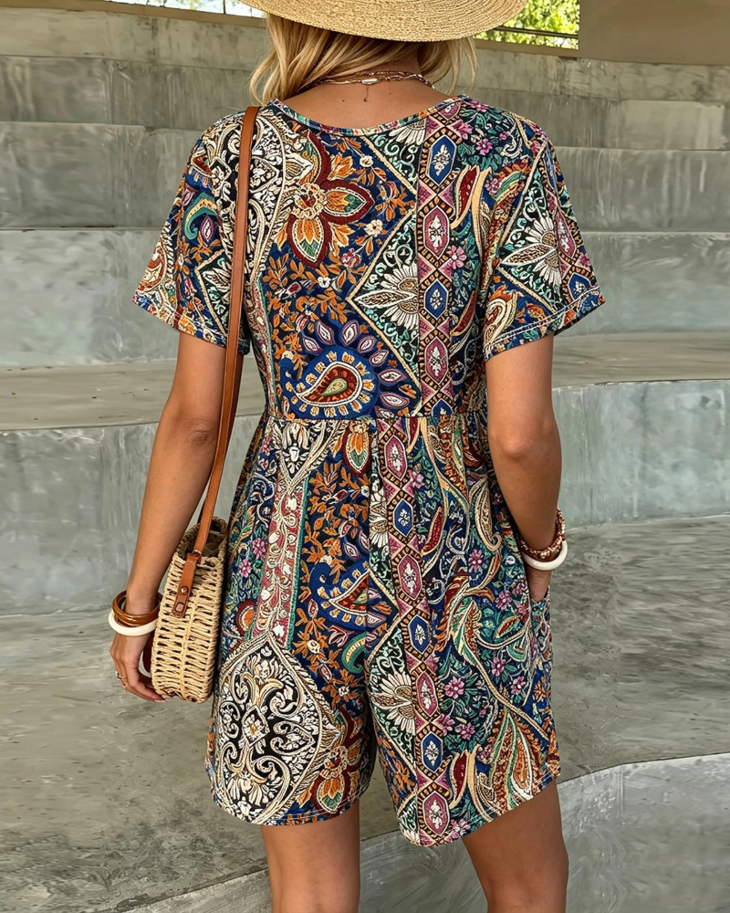 Penelope Tuta Donna – Tuta Casual a Maniche Corte con Taglio Ampio