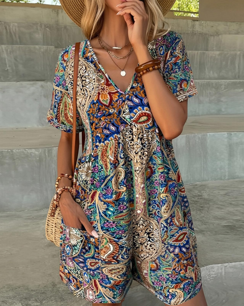 Penelope Tuta Donna – Tuta Casual a Maniche Corte con Taglio Ampio