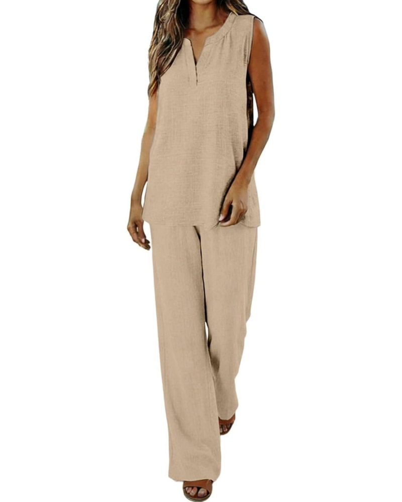 Maya Ensemble Femme Été – Lin Chemise & Short Casual Chic