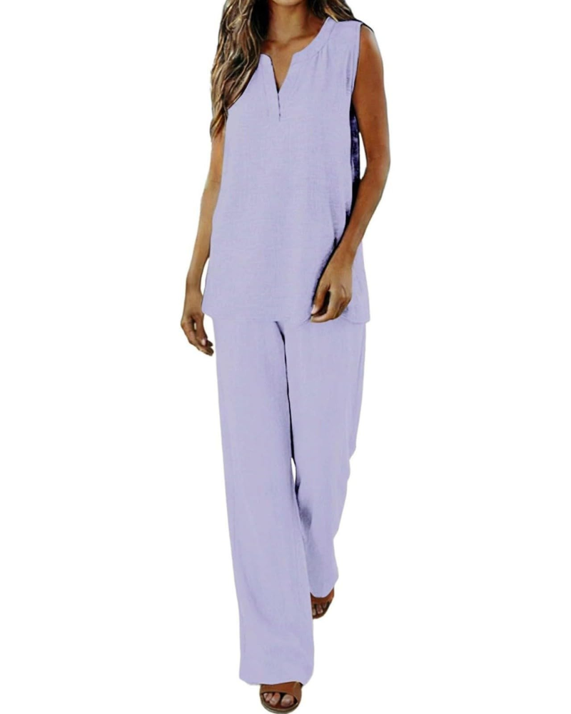 Maya Ensemble Femme Été – Lin Chemise & Short Casual Chic