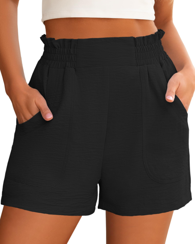 Willow Short Femme Taille Haute – Short Large Élégant avec Poches pour l’Été