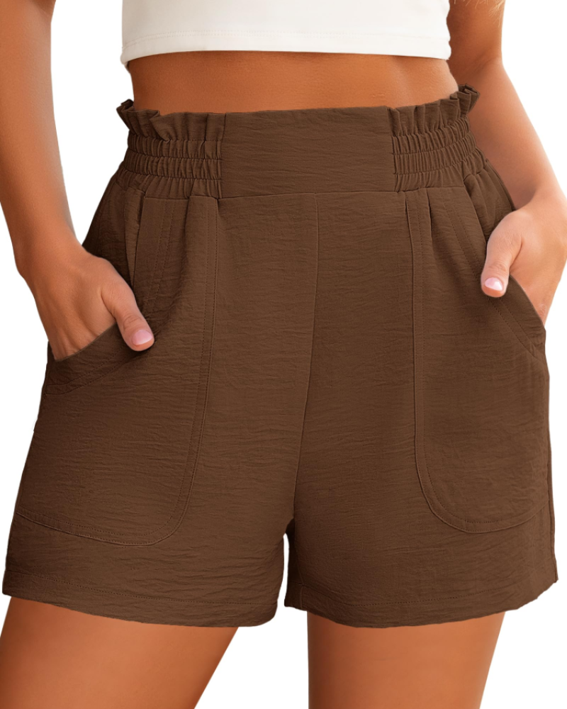 Willow Short Femme Taille Haute – Short Large Élégant avec Poches pour l’Été