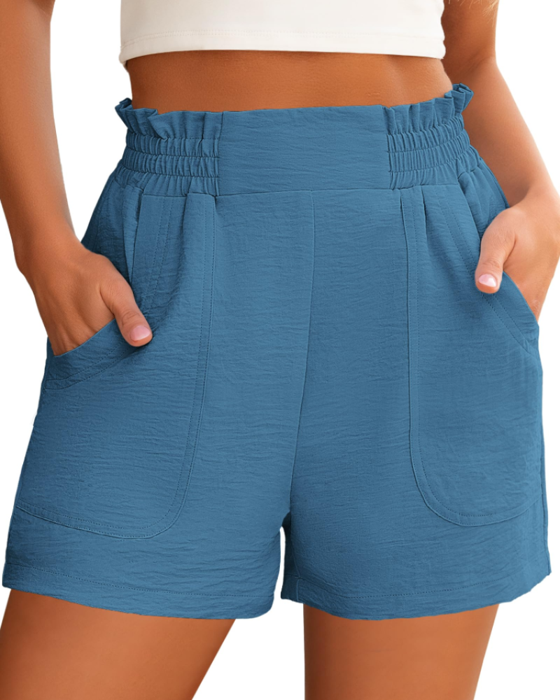 Willow Short Femme Taille Haute – Short Large Élégant avec Poches pour l’Été