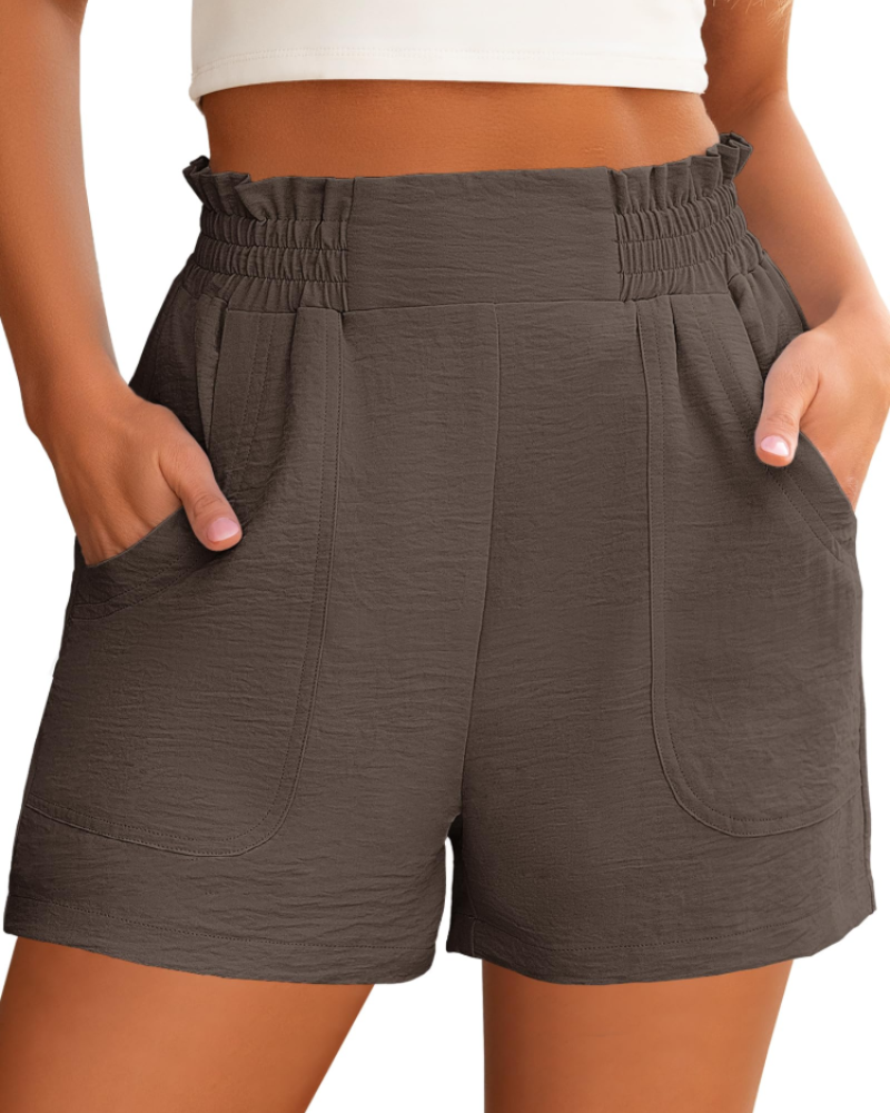 Willow Short Femme Taille Haute – Short Large Élégant avec Poches pour l’Été