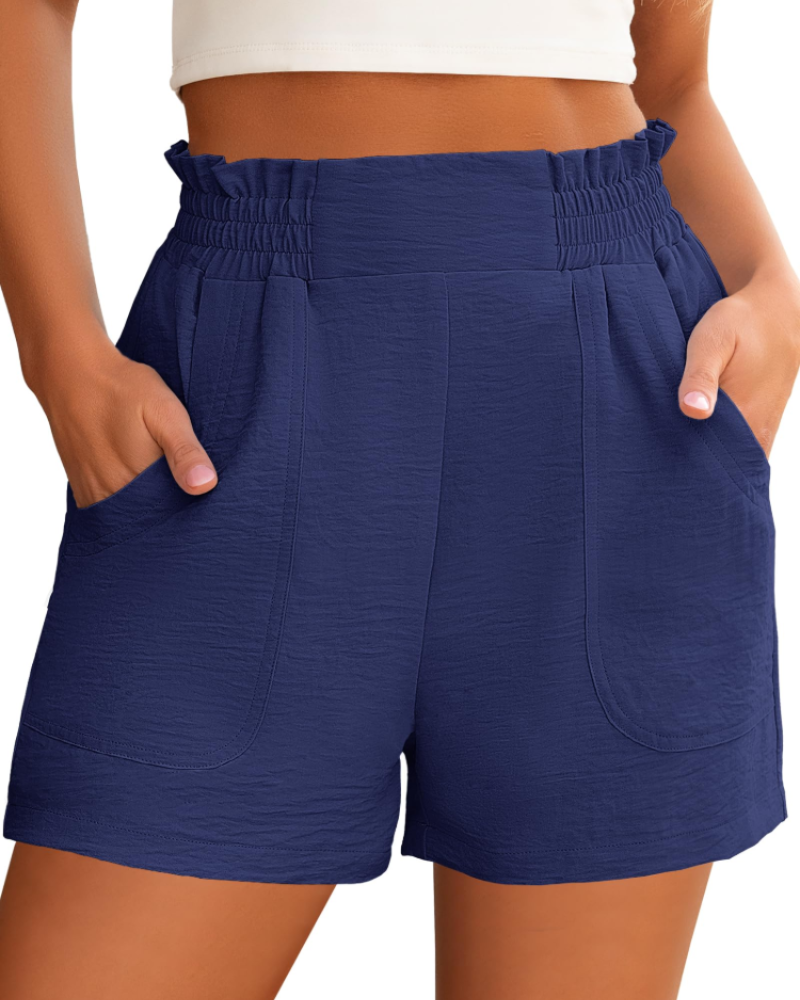 Willow Short Femme Taille Haute – Short Large Élégant avec Poches pour l’Été