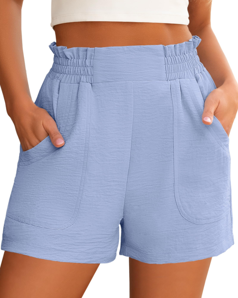 Willow Short Femme Taille Haute – Short Large Élégant avec Poches pour l’Été