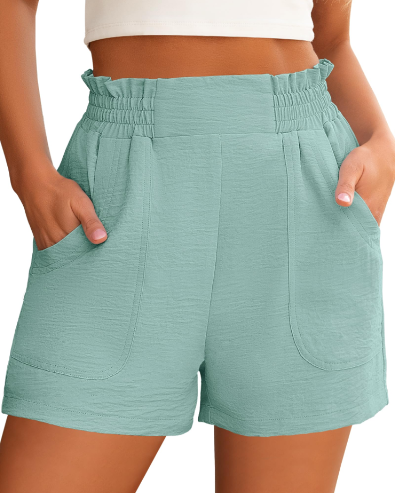Willow Short Femme Taille Haute – Short Large Élégant avec Poches pour l’Été