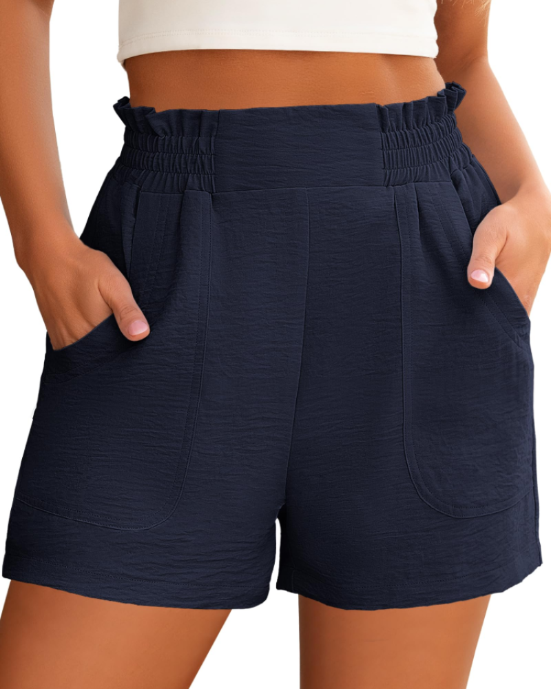 Willow Short Femme Taille Haute – Short Large Élégant avec Poches pour l’Été