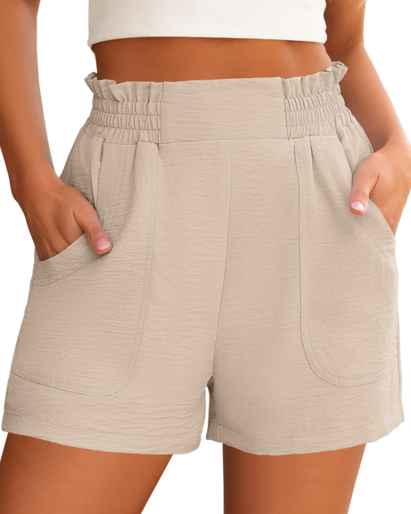Willow Short Femme Taille Haute – Short Large Élégant avec Poches pour l’Été
