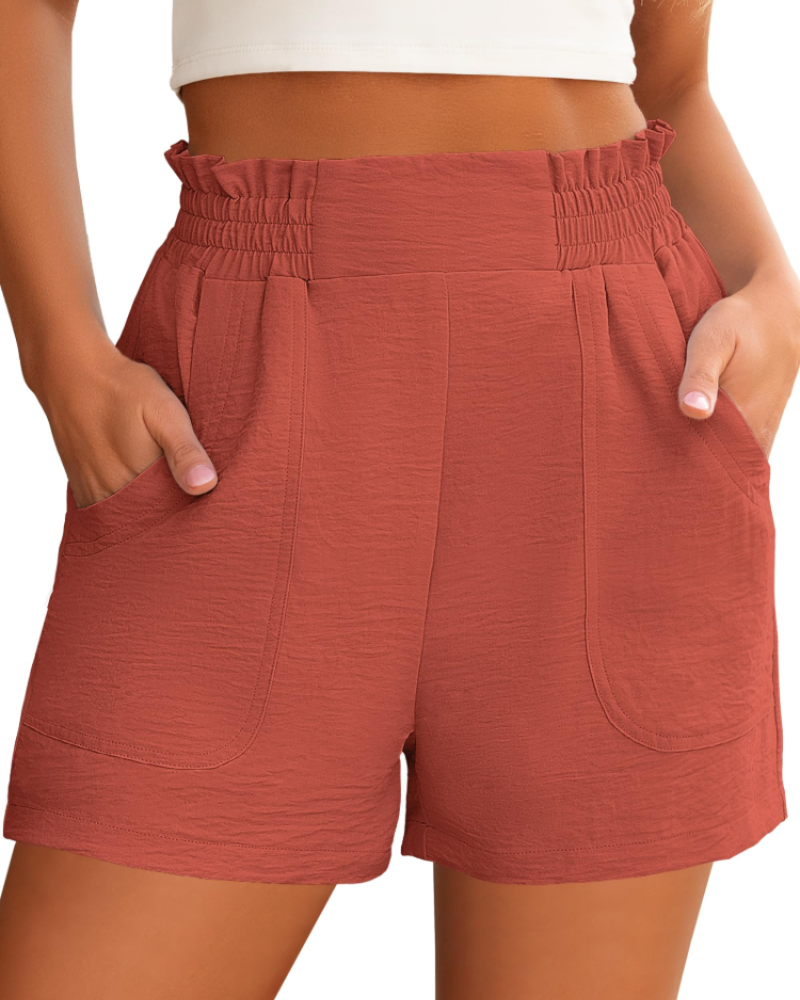 Willow Short Femme Taille Haute – Short Large Élégant avec Poches pour l’Été