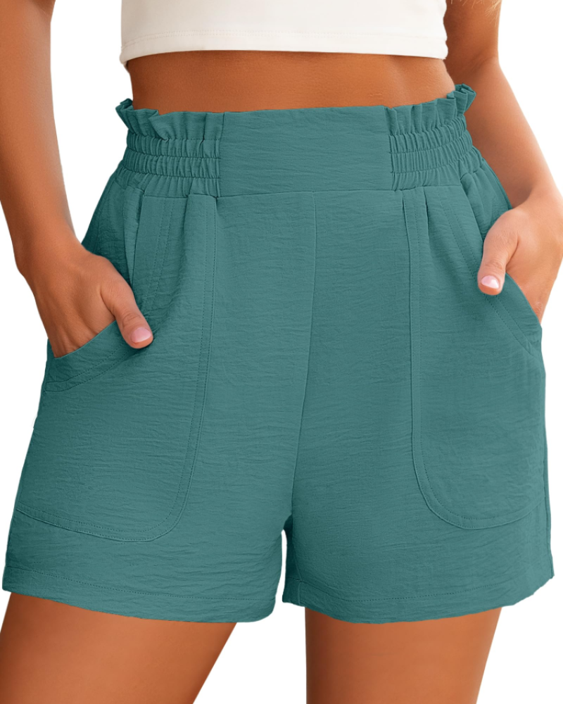 Willow Short Femme Taille Haute – Short Large Élégant avec Poches pour l’Été