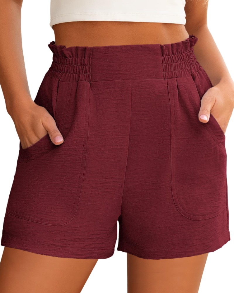 Willow Short Femme Taille Haute – Short Large Élégant avec Poches pour l’Été