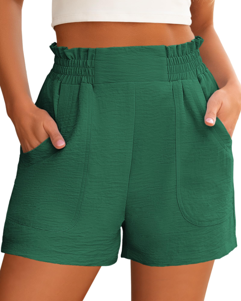 Willow Short Femme Taille Haute – Short Large Élégant avec Poches pour l’Été