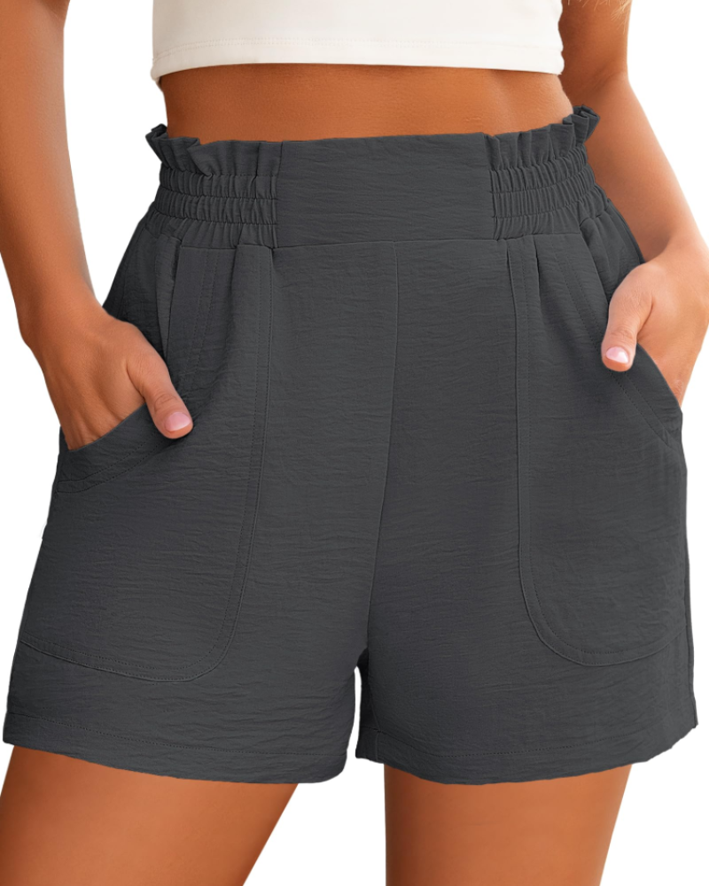 Willow Short Femme Taille Haute – Short Large Élégant avec Poches pour l’Été