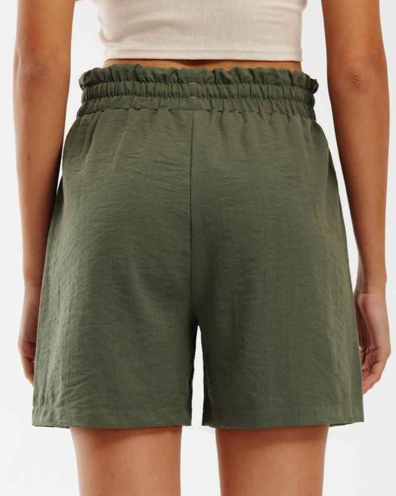 Bella Short en lino para mujer – Short ligero de talle alto con bolsillos para el verano