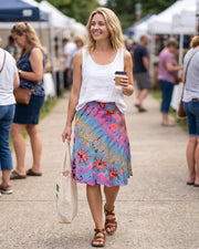 Dámská midi sukně Juniper Jupe Tie-Dye – 2v1 sukně přeměnitelná na top bez ramínek