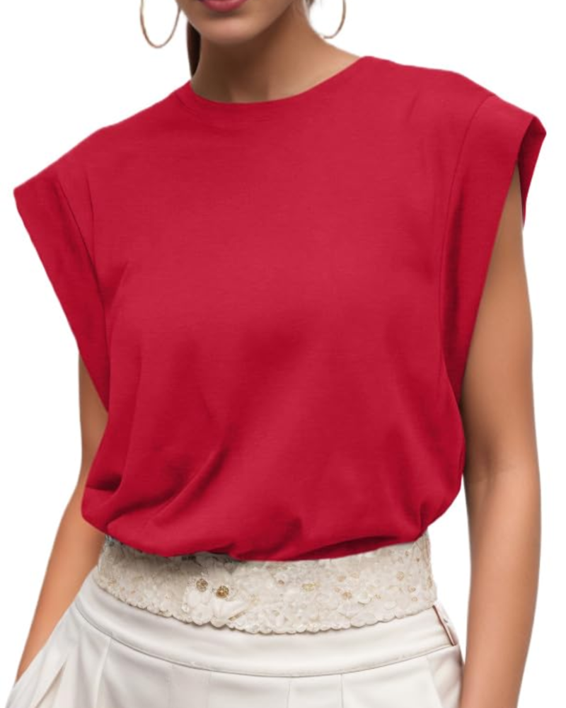 Brielle Top Femme à Manches Courtes – T-Shirt Décontracté Col Rond Léger pour l’Été