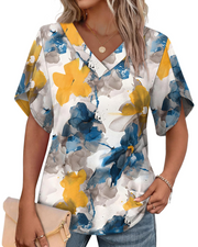 Sophie Bluse Damen – Elegantes & Lässiges Oberteil mit V-Ausschnitt und Flügelärmeln