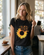 Anastacia T-Shirt Femme Coton – Col Rond, Imprimé Casual, Coupe Fluide Été