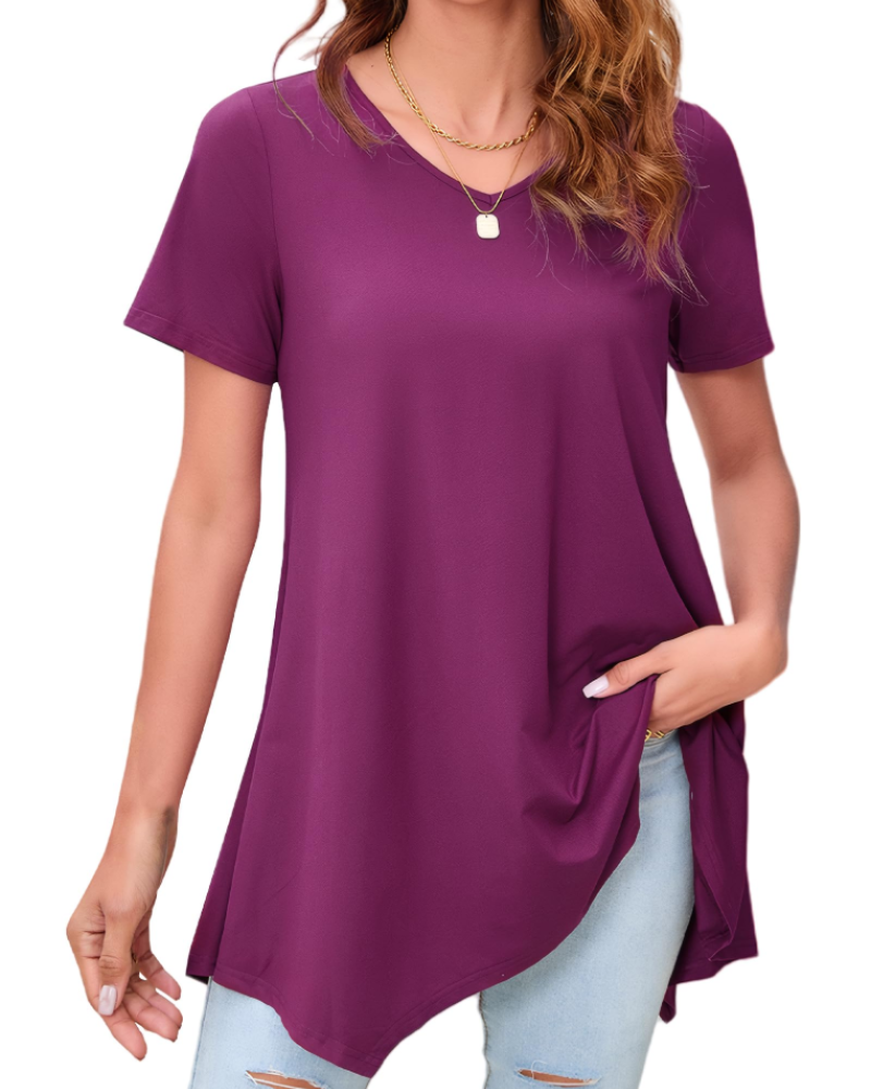 Ivy Tunique Femme Été – Col V Imprimé Paisley Ourlet Fluide