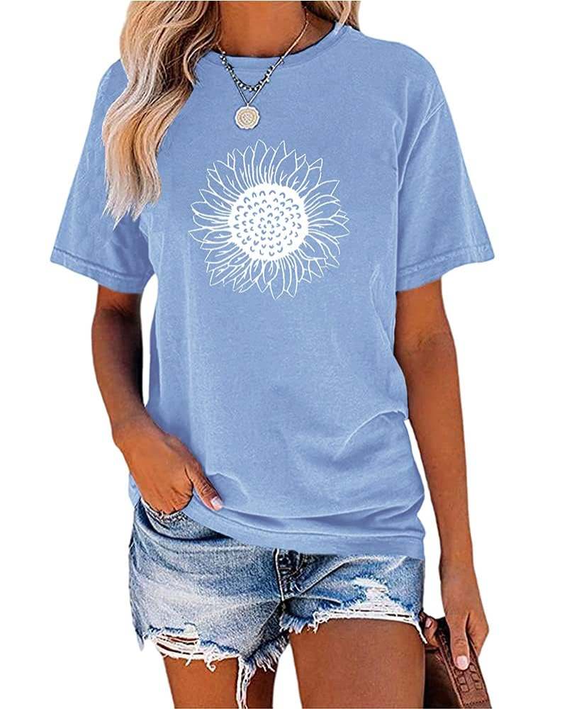 Daisy T-Shirt Femme Été – Tournesol Vintage Col Rond Manches Courtes