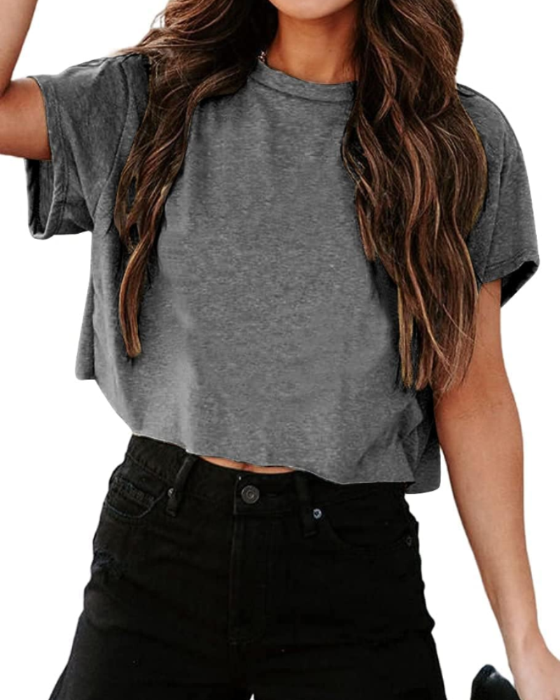 Zoe T-shirt til kvinder – Oversized fitness-top med udskårne skuldre