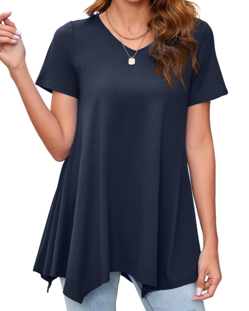 Ivy Tunique Femme Été – Col V Imprimé Paisley Ourlet Fluide