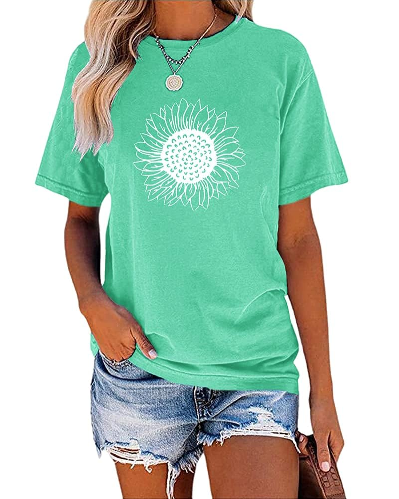 Daisy T-Shirt Femme Été – Tournesol Vintage Col Rond Manches Courtes