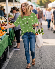 Anika Tunika Damen aus Baumwolle – Blumenmuster Bluse im Lagenlook mit 3/4-Ärmeln