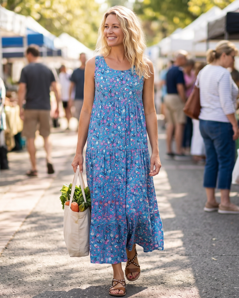 Rochie de vară Genevieve pentru femei – Rochie trapez ușoară și elegantă