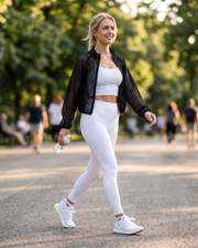 Ainsley női dzseki – rövid sportdzseki légáteresztő hálós anyagból, cipzáros záródással