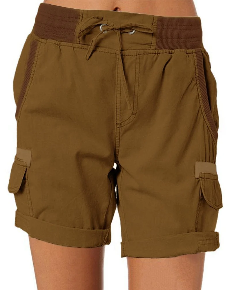 Piper Short Cargo til kvinder – lette, åndbare utility Bermuda-shorts med elastisk talje og flere lommer