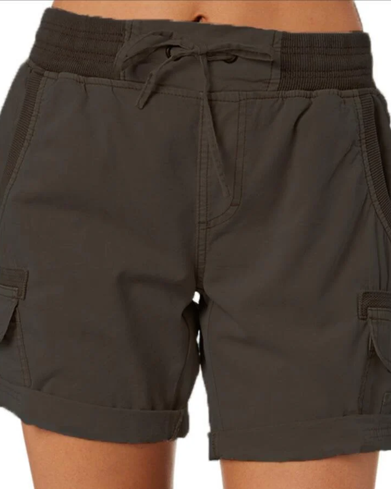 Piper Short Cargo til kvinder – lette, åndbare utility Bermuda-shorts med elastisk talje og flere lommer