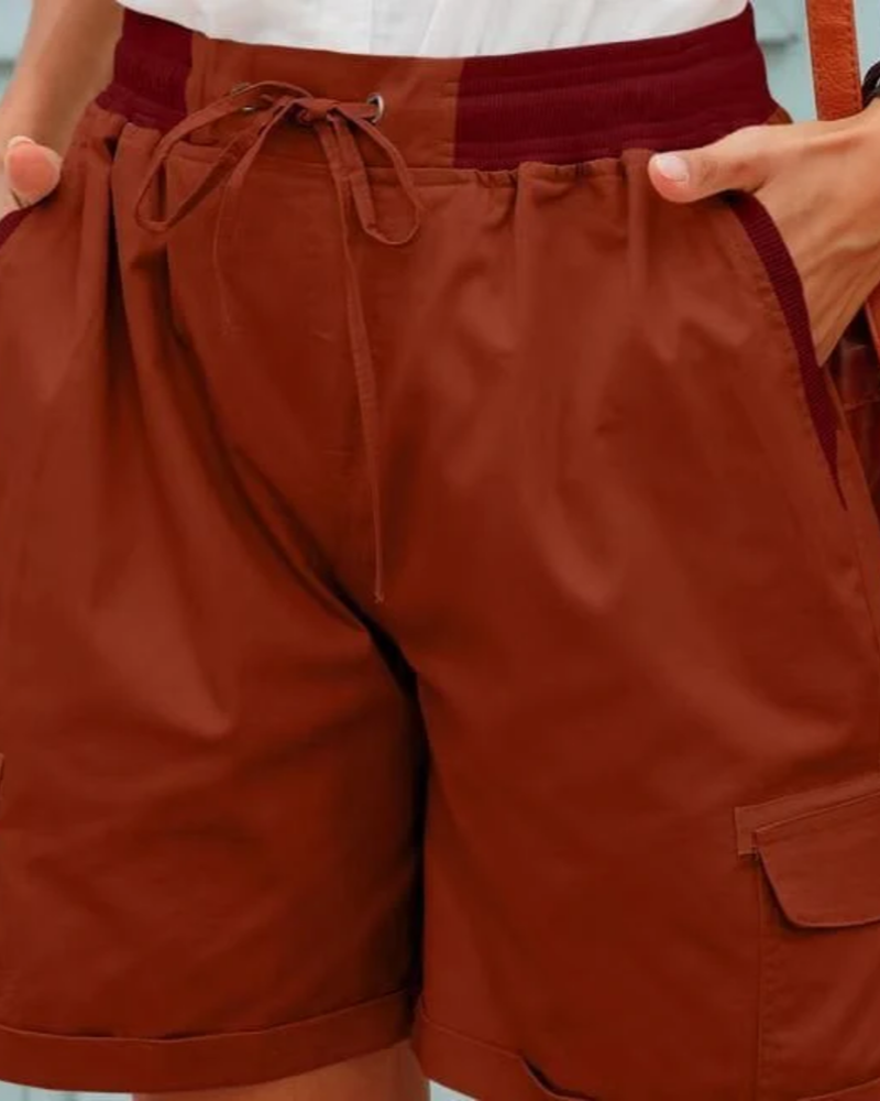 Piper Short Cargo til kvinder – lette, åndbare utility Bermuda-shorts med elastisk talje og flere lommer