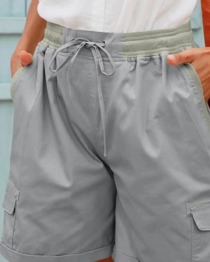 Piper Short Cargo til kvinder – lette, åndbare utility Bermuda-shorts med elastisk talje og flere lommer