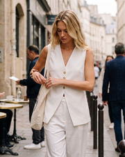 Brooklyn Cardigan Dames Zonder Mouwen – Lichtgewicht Ademend Gilet met Knopen, Casual en Veelzijdige Stijl