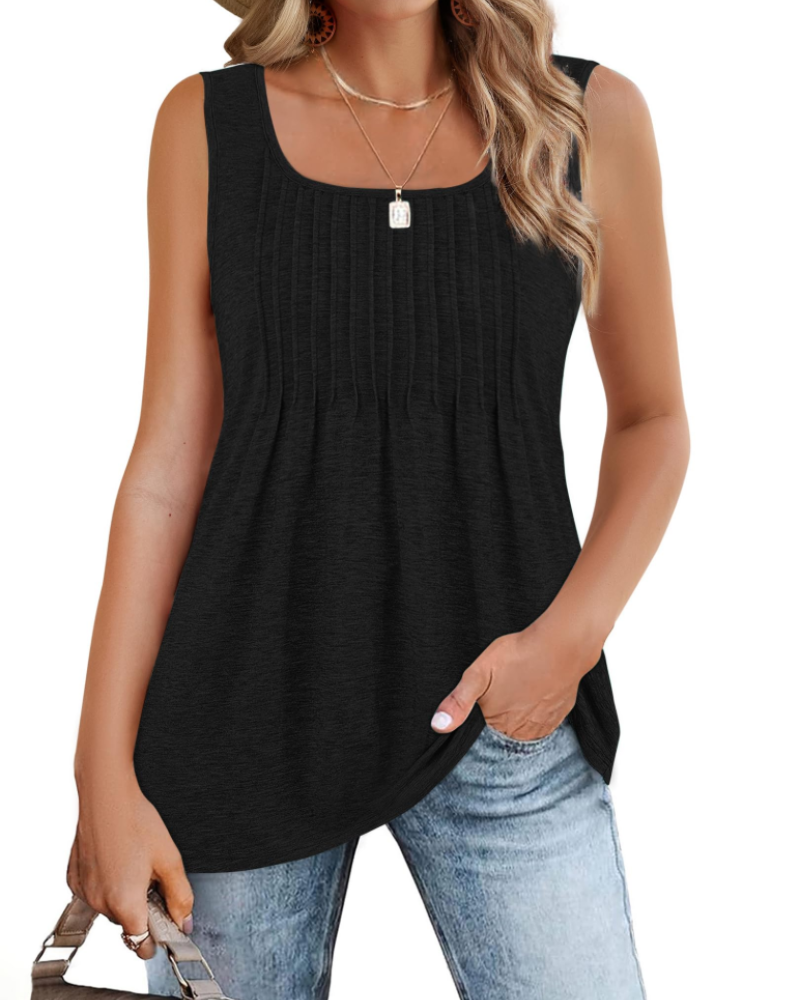 Grace Canotta Donna Collo Quadrato – Blusa Senza Maniche Elegante per l’Estate