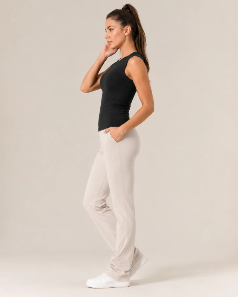 Sloane Dame Tanktop – Blød og Elegant Basis Ærmeløs Top med Rund Hals