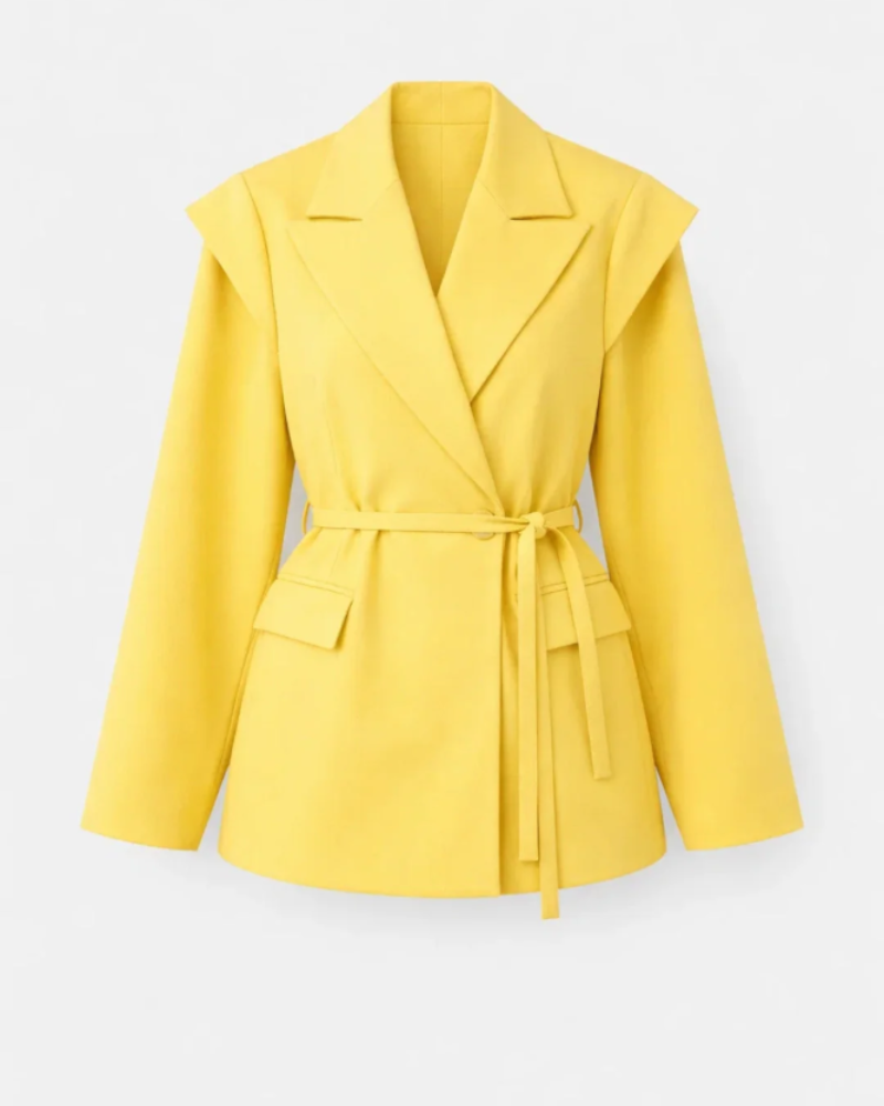 Blazer Jordan pentru femei – Blazer ajustat cu curea, rever și buzunare, elegant și șic