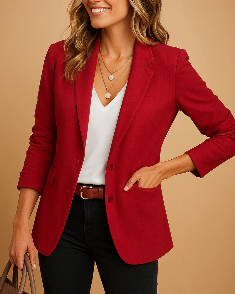 Bailey Blazer Γυναικείο – Κομψό Κλασικό Σακάκι με Ρεβέρ και Κουμπιά, Εφαρμοστή Γραμμή